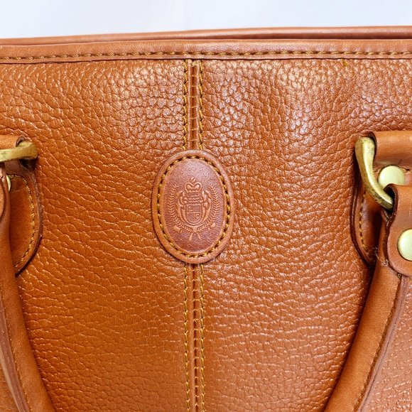 Vintage Liz Claiborne Pebbled Leather Satchel Bag - Picture 7 of 10